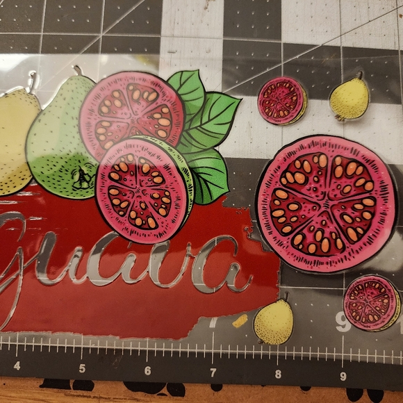 Colorful Guava Fruit UV DTF Cup Transfer - Picture 3 of 3